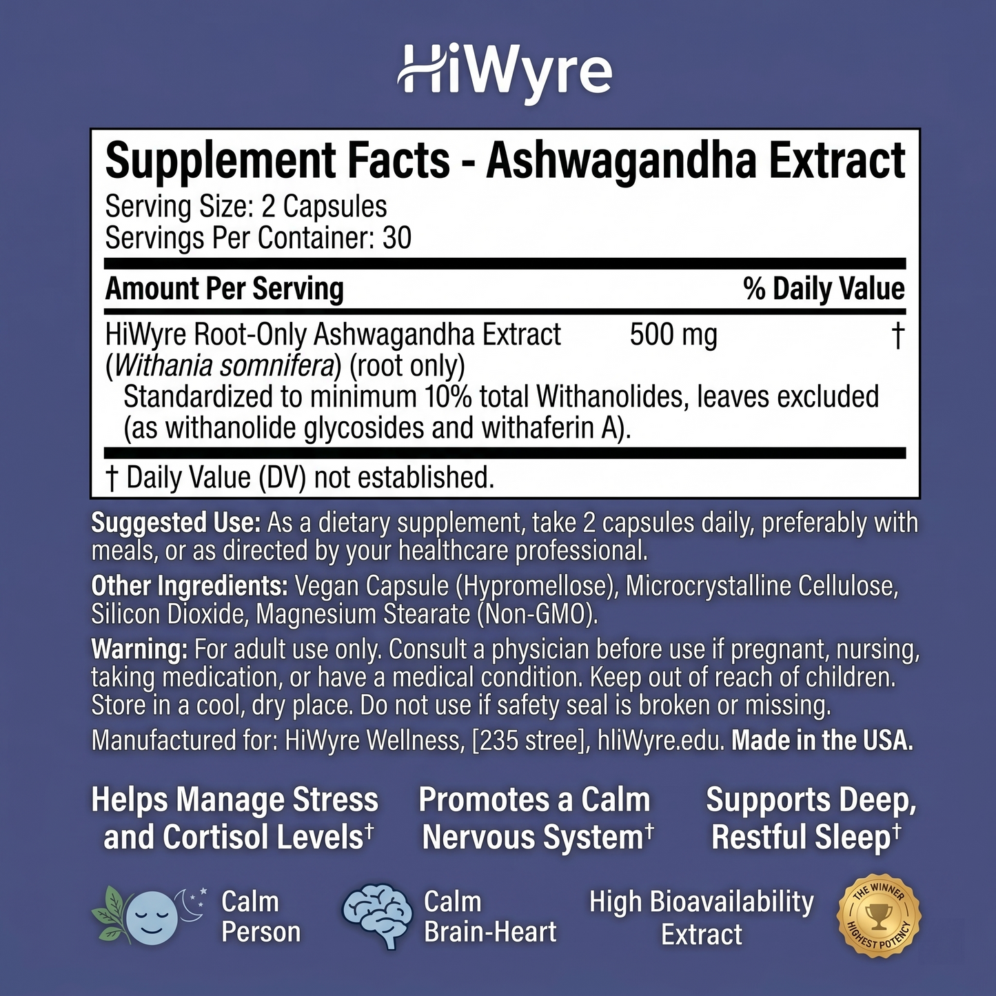 Ashwagandha Supplement
